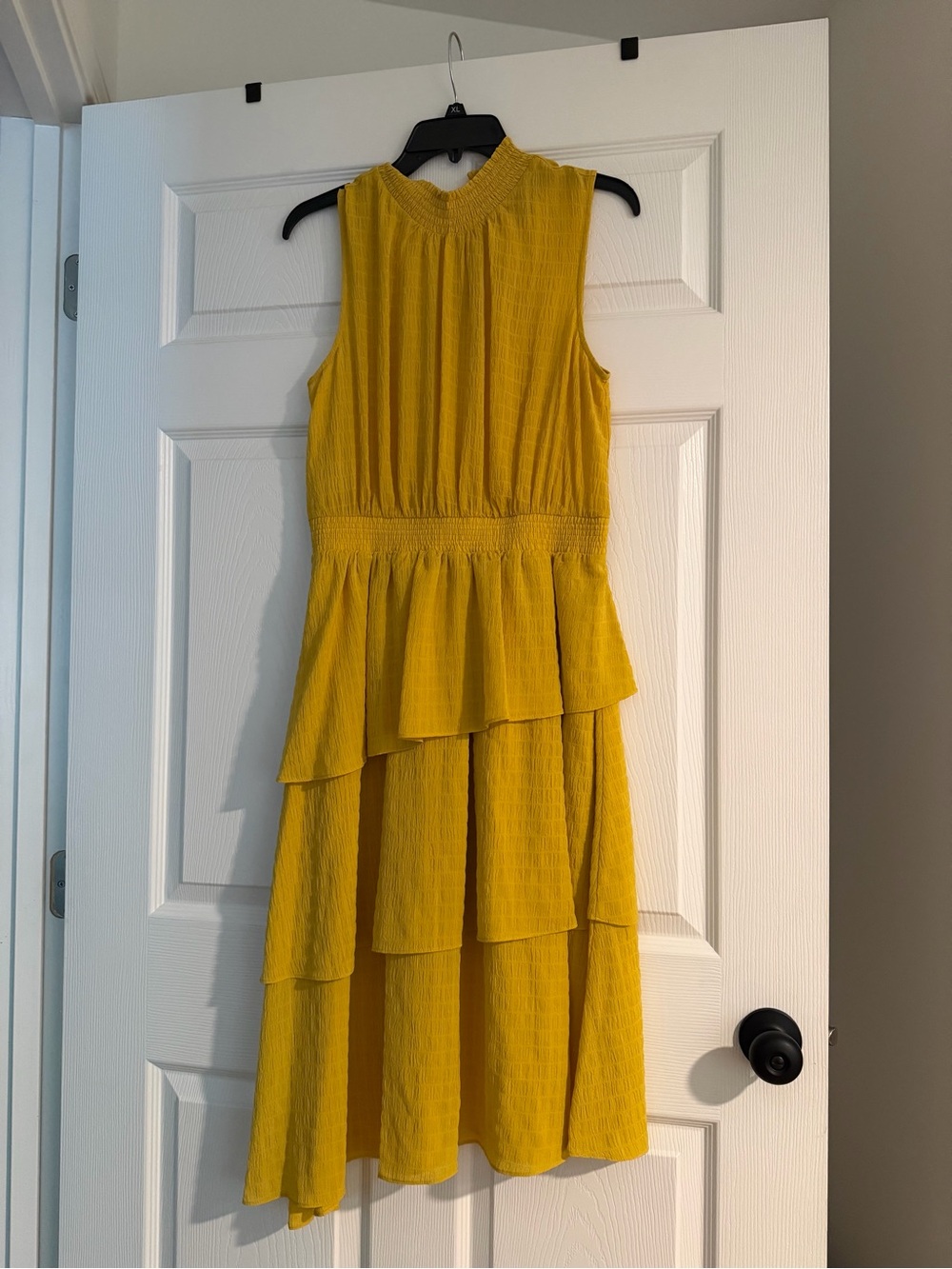 RACHEL Rachel Roy Mustard Yellow Tiered High-Low Dress